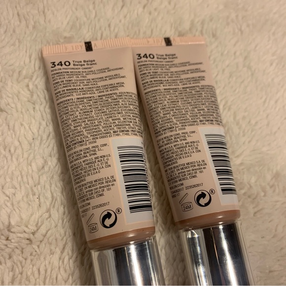Lot Of 2 Revlon Photoready Candid Natural Finish Foundation 340 True Beige New - Picture 5 of 5